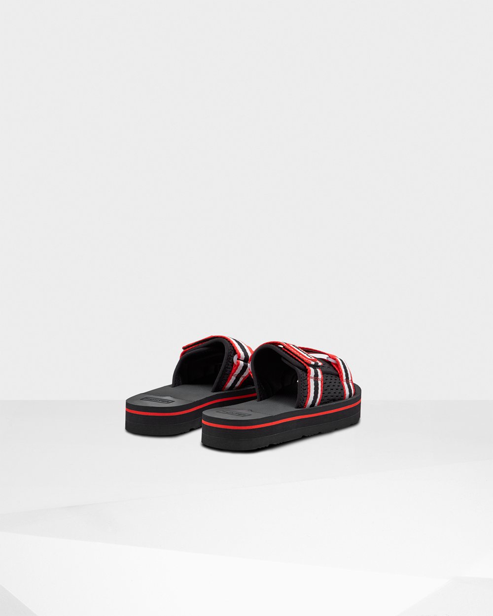 Women Hunter Original Flatform Beach | Slides Black/White/Red | NZ-92453-VMLN